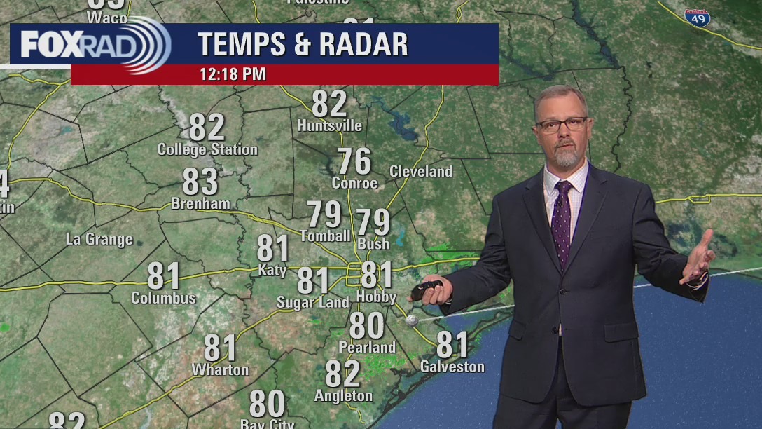 Warm, dry conditions Tuesday afternoon in the low 80s