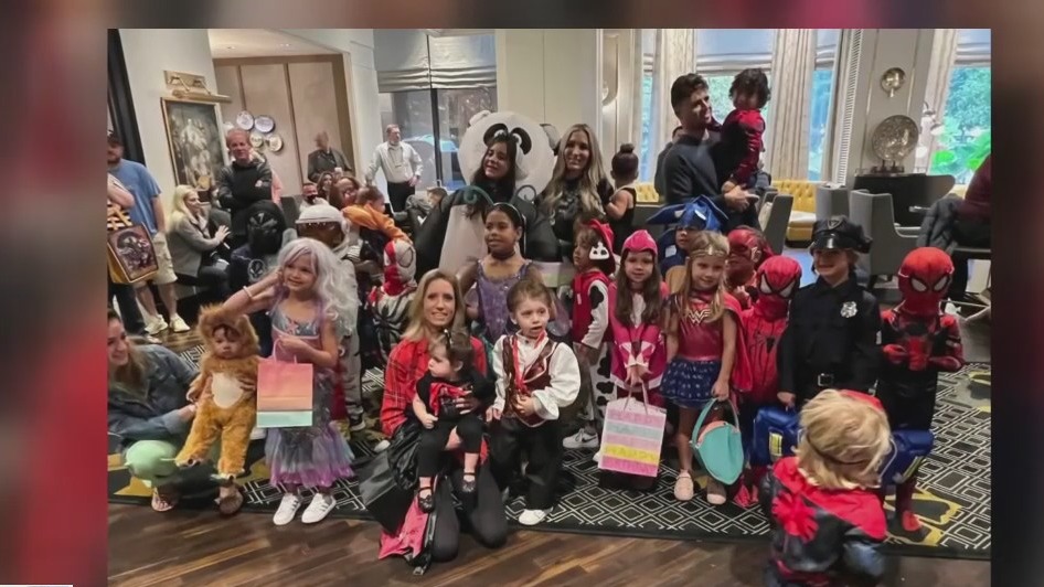 How did the Astros celebrate Halloween with their families?