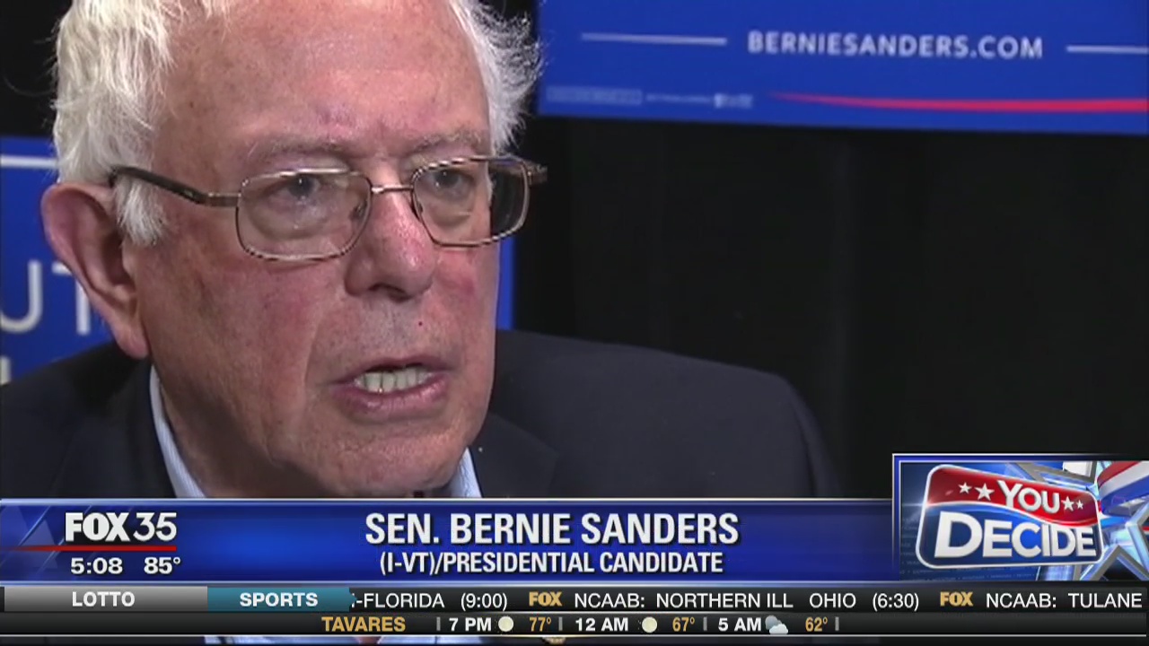 FOX 35 interview with Bernie Sanders