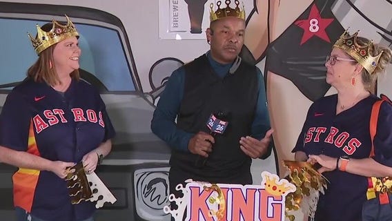 Houston Astros fans supply crowns for 'King Tuck's Court at Minute Maid Park