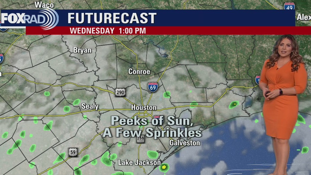 Some sun, possible light showers this Wednesday afternoon