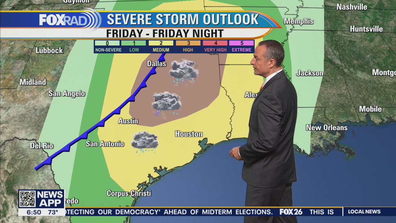 Severe storms expected for Friday to bring lower temperatures for the weekend