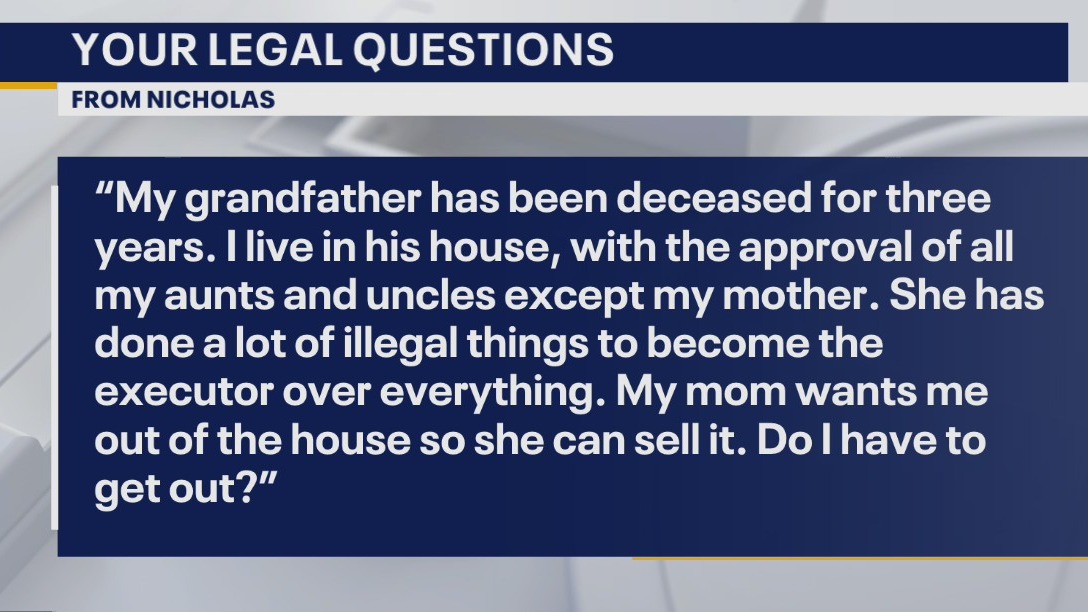 Your Legal Questions: Mom wants me out the house; healthcare facility lawsuit; expunge record