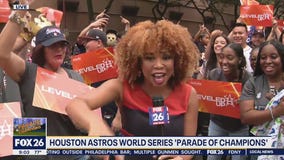 Fans pack out the start of the Astros World Series parade route