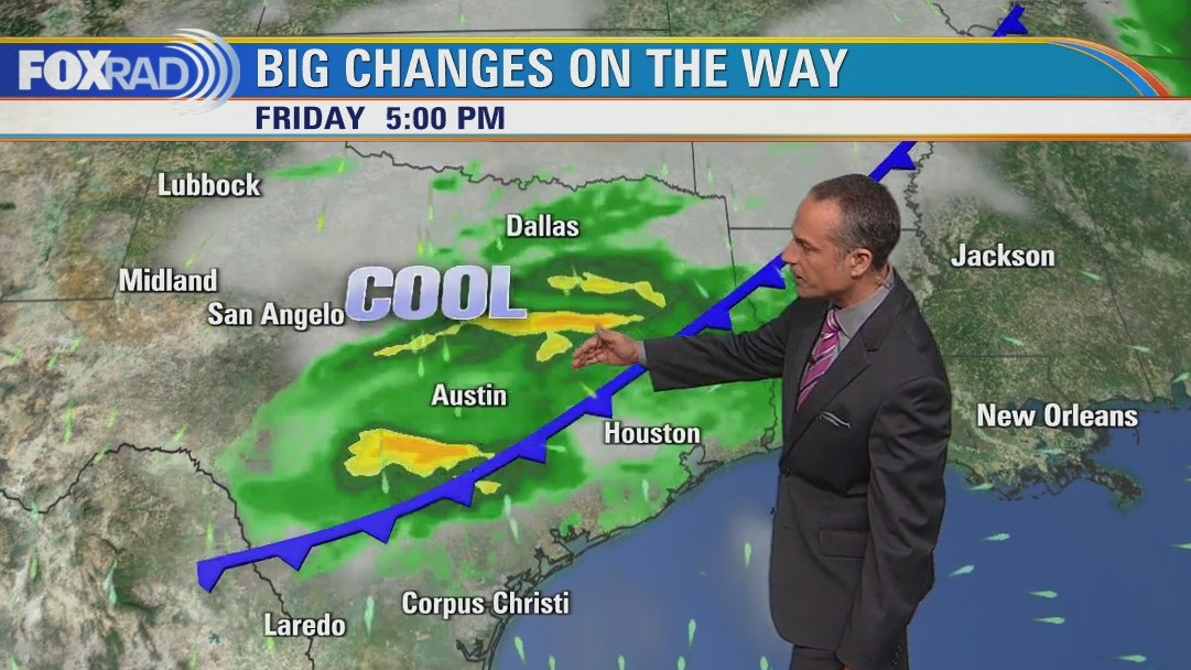 Mostly sunny and mild Thursday, then cold front arrives Friday