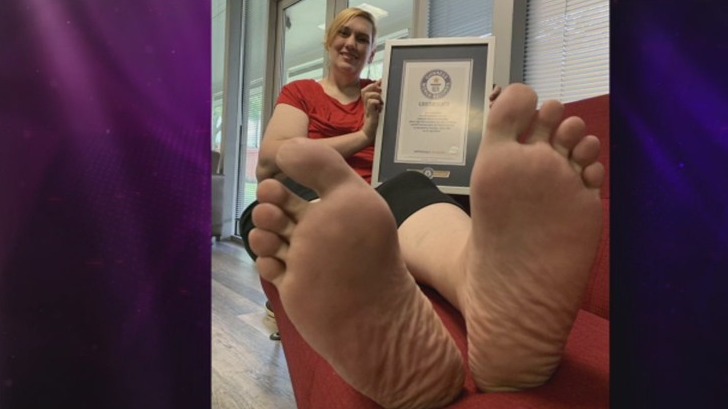 Houston woman with size 18 shoe holds world record for largest feet