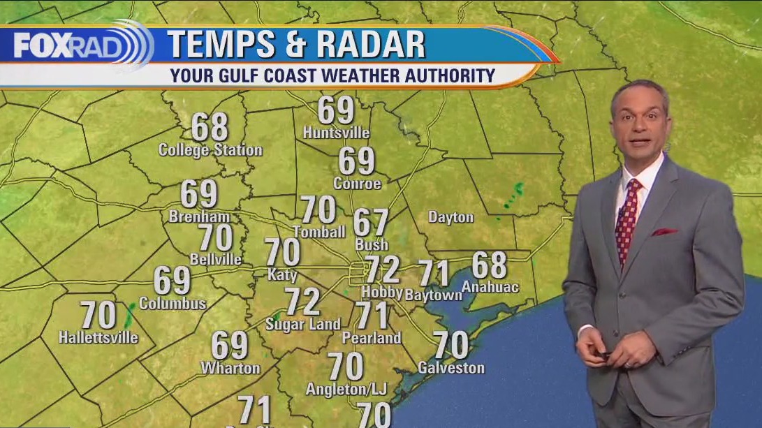 Foggy, misty Friday morning then isolated showers with afternoon highs near 80