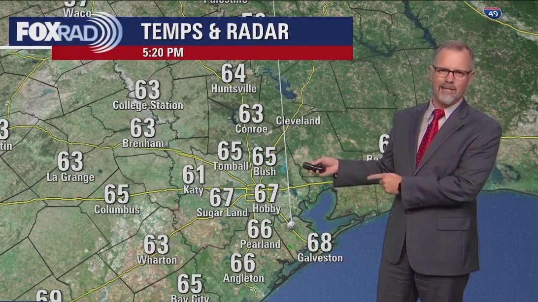 Breezy Wednesday evening in the 60s with clear skies