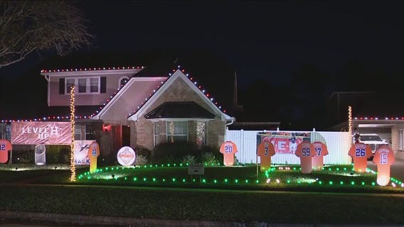Pearland home celebrating Christmas and the Astros World Series win at the same time