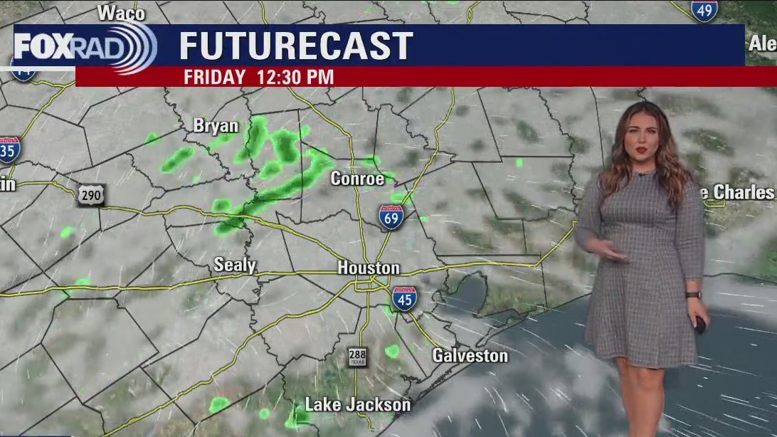 Cloudy Friday afternoon with light, spotty showers