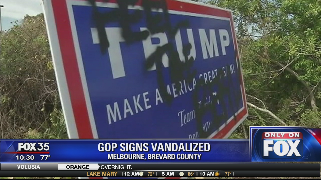 GOP signs vandalized in Brevard County
