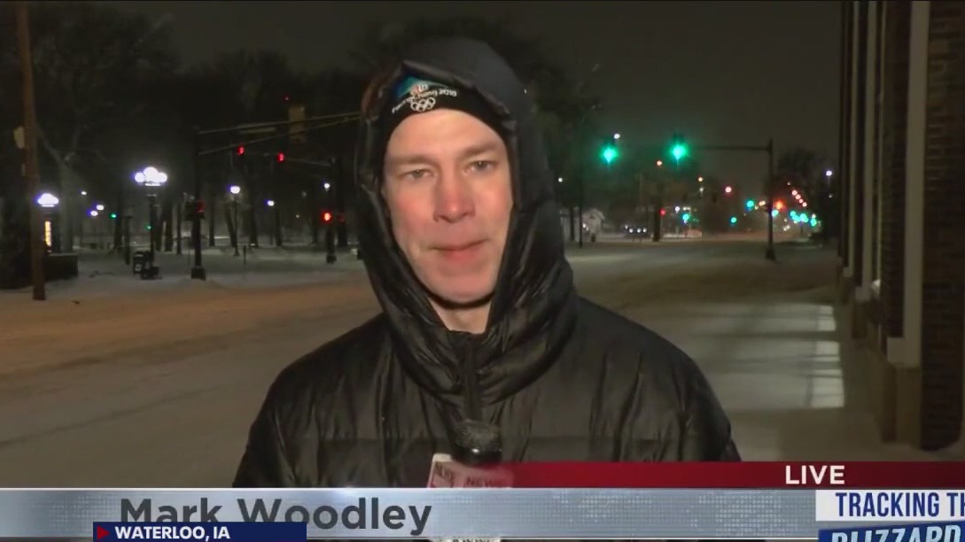 Iowa sports reporter is not enjoying the cold