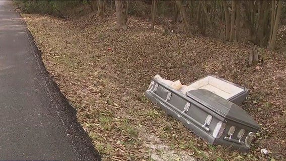 Man finds casket in a ditch near his home