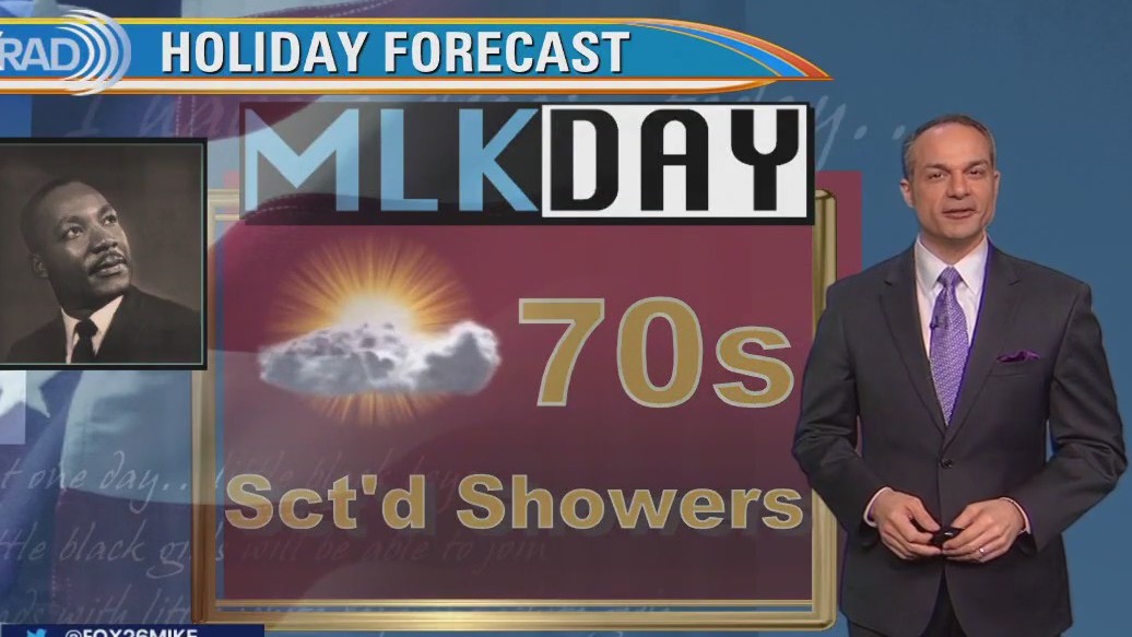 Houston Weather: Scattered showers expected for MLK Day