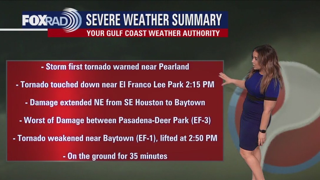 NWS releases details of Tuesday's tornado; damage from Houston to Baytown