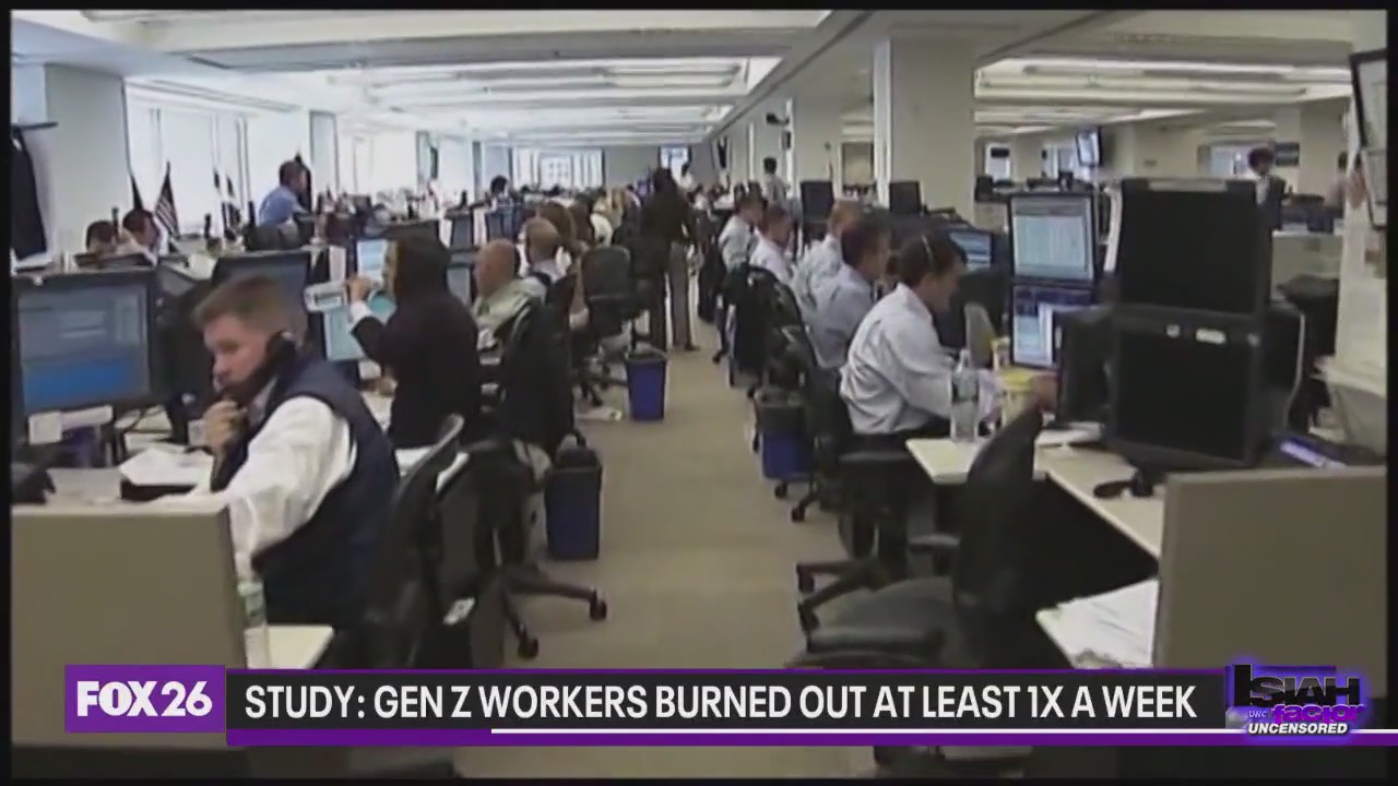 Study Gen Z workers burned out at least 1x a week
