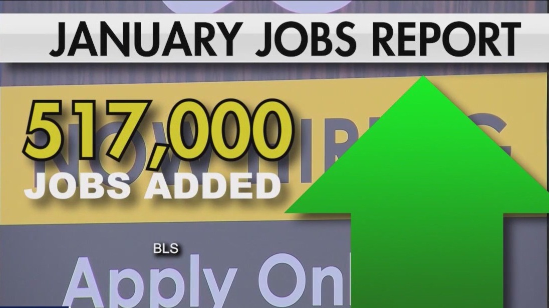 517,000 jobs created in January 2023