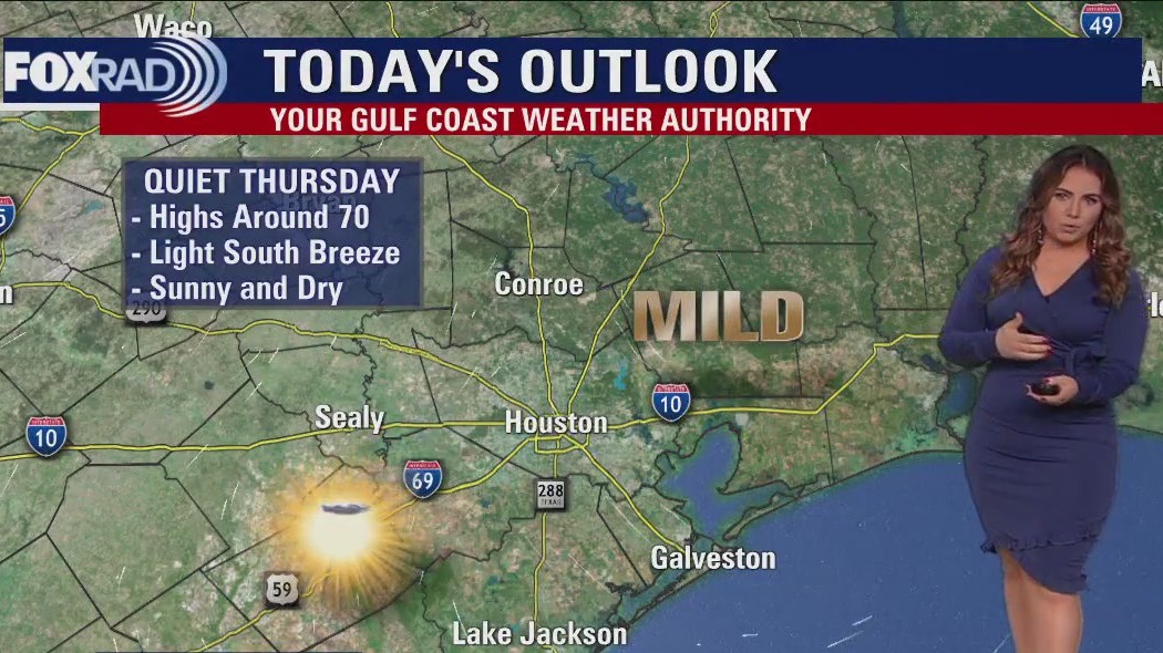 Sunny, dry, and breezy Thursday afternoon in the 70s