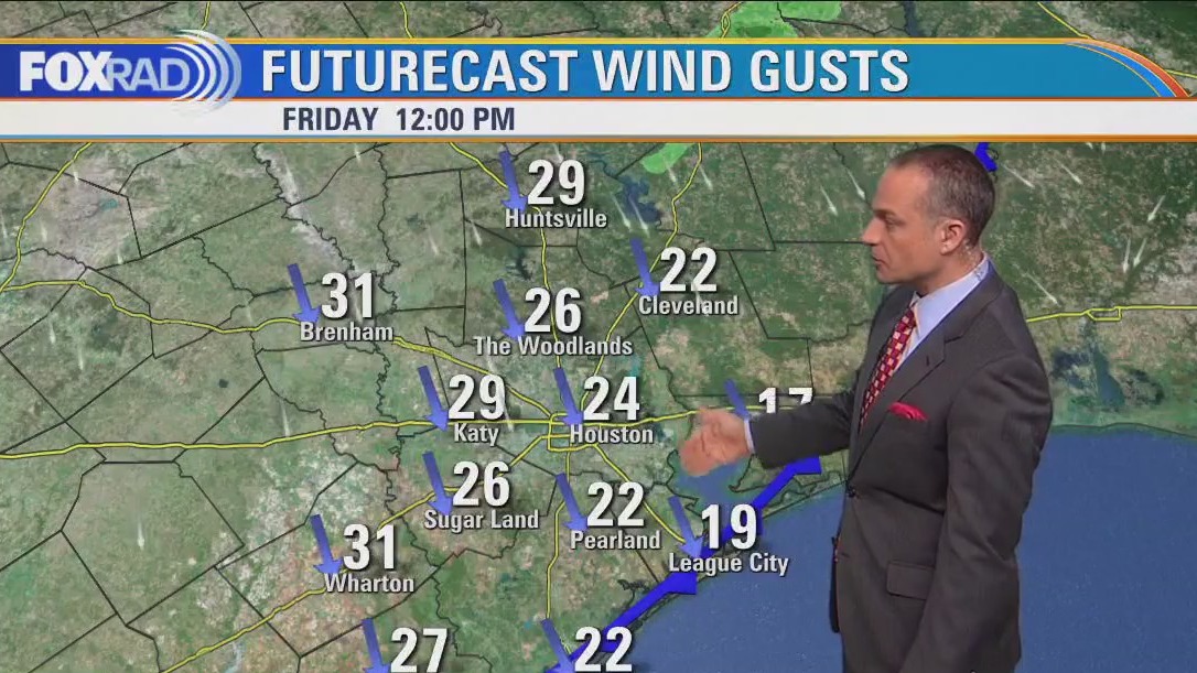 Houston weather: Windy and chilly Friday; highs in the upper 50