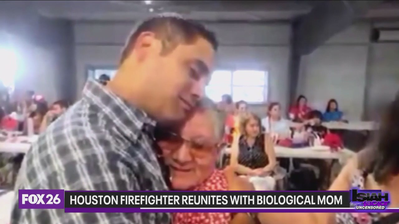 Houston firefighter reunites with biological mother
