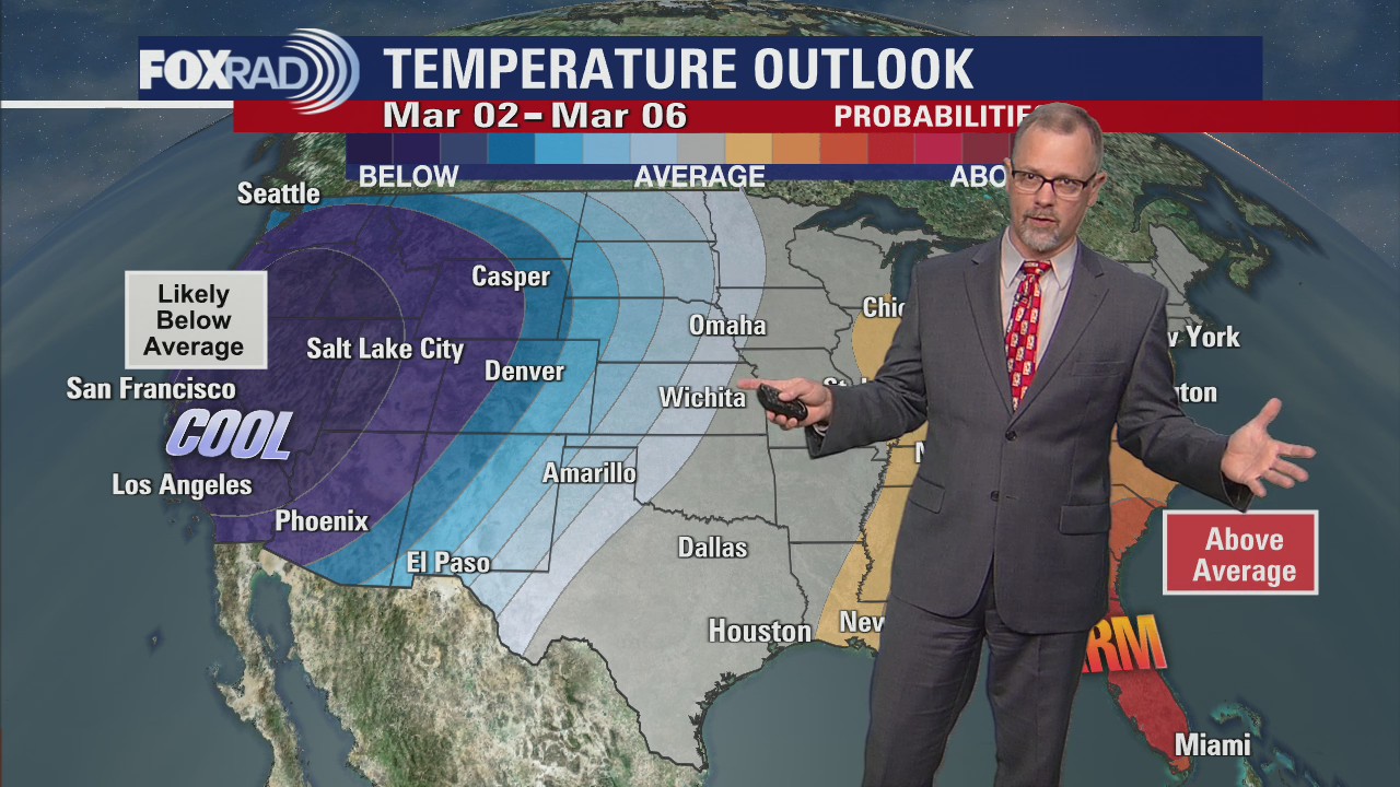 Extended weather forecast for February 25, 2023