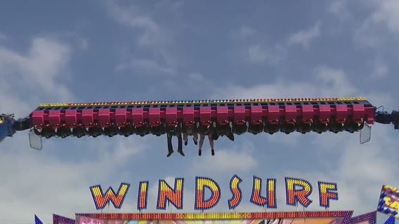 Riding the Windsurf at the Houston Livestock Show and Rodeo carnival
