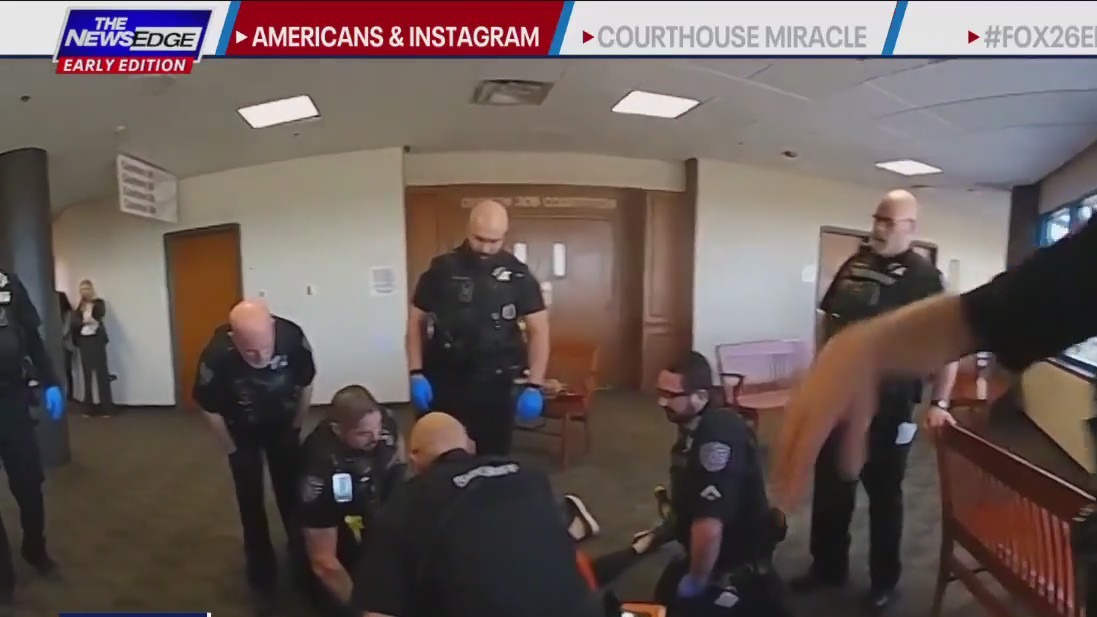 Caught on camera: Woman saved after going into cardiac arrest while at ...