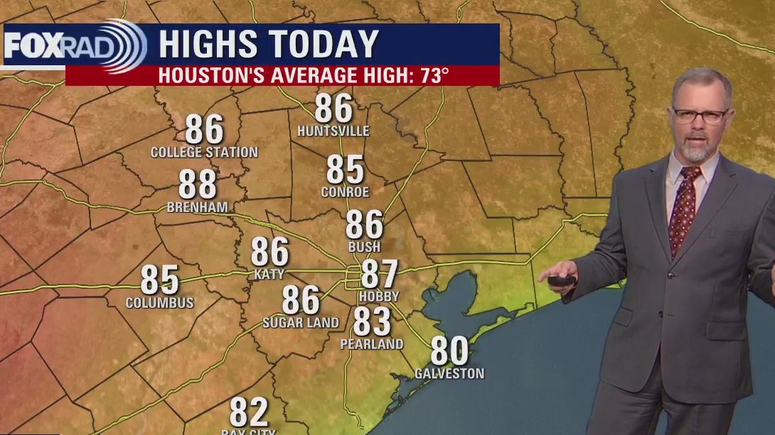 Expect a warm Saturday evening In the 80s