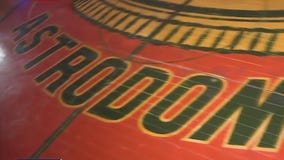 Original 1971 NCAA Men's basketball championship court on display at Houston business