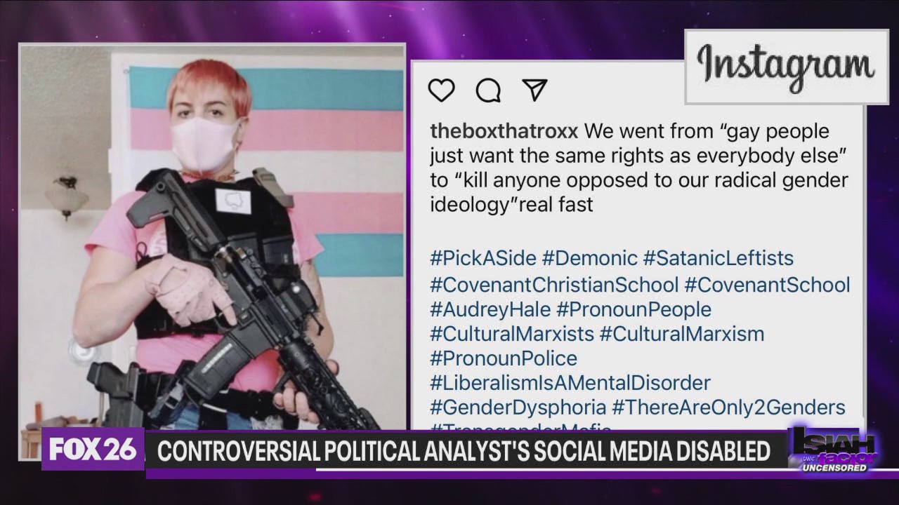 Controversial political analyst's social media profiles disabled