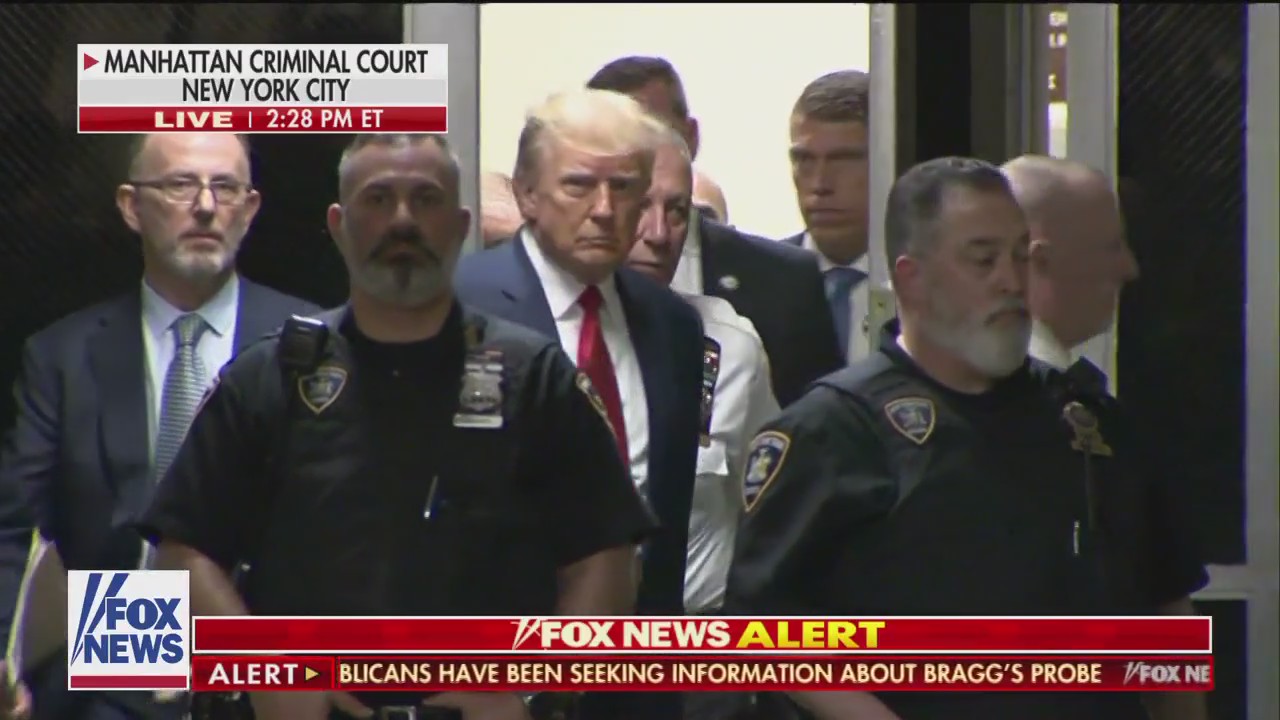 Former President Donald Trump appears in court to be arraigned