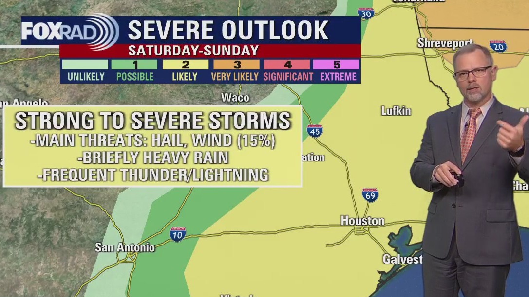 Houston weather: Mostly cloudy, likely severe storms Saturday evening