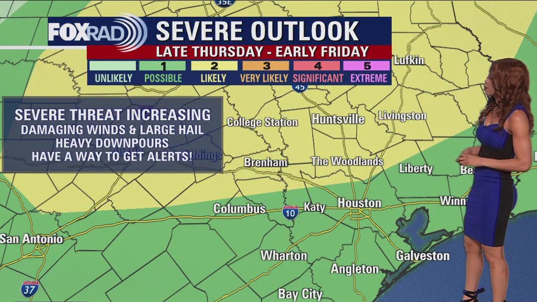 Houston weather forecast: Strong storms possible late Thursday, early Friday morning