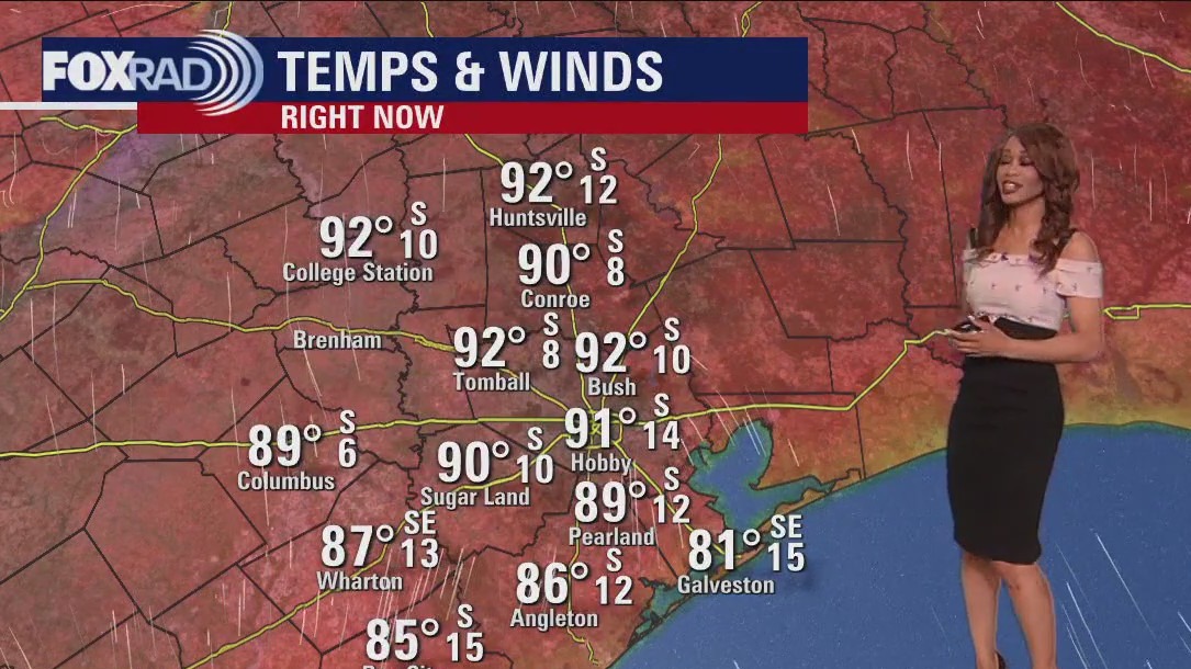 Houston weather: Storms possible Friday evening with temps in the 90s