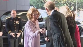 Queen Sofia of Spain visiting Houston