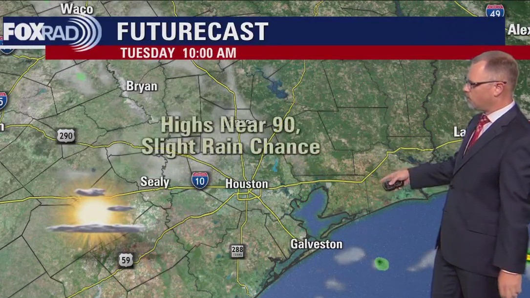 Houston weather: Highs near 90 expected Tuesday, rain chances remain slight