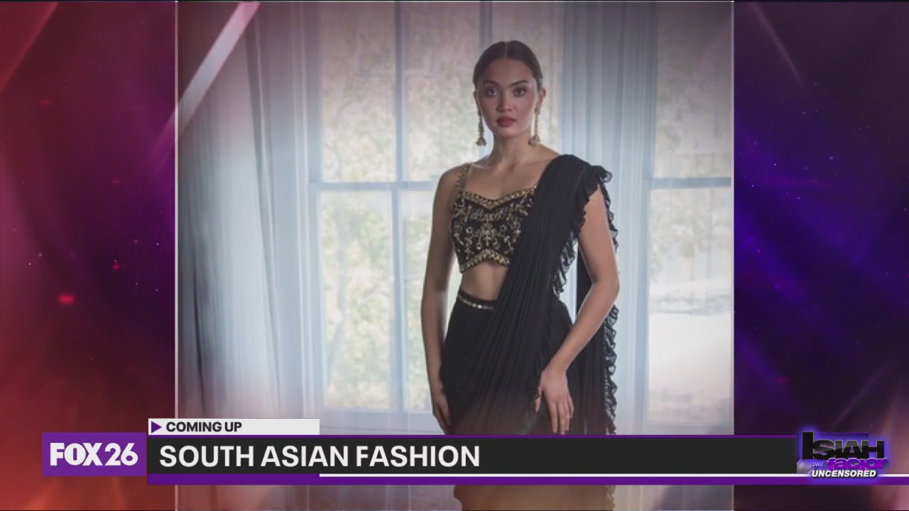 Traditional South Asian formal wear featured in Poshak clothing line