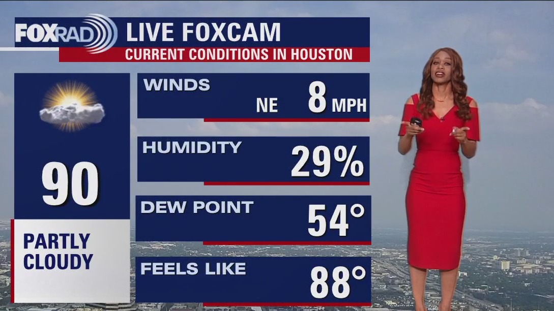 Houston weather: Sunny, partly cloudy Friday evening in the 90s