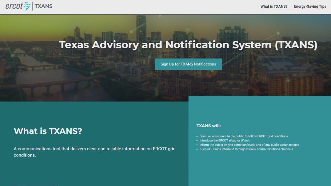 ERCOT announces new communication tool to keep residents updated on Texas' power supply