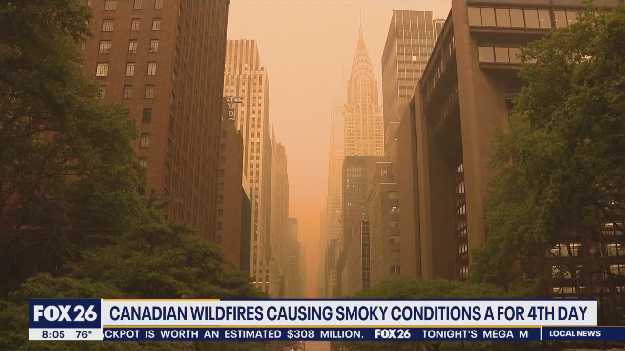 Canadian wildfire causing smoky conditions for the fourth day