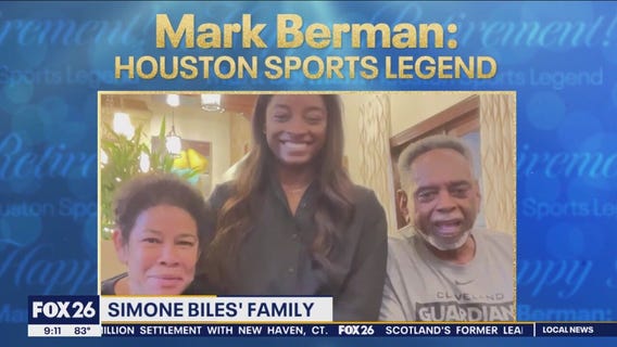Simone Biles' family on FOX 26 Sports Director Mark Berman's retirement