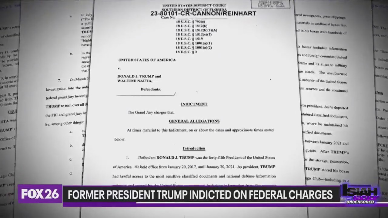 Former President Donald Trump faces historic criminal indictment charges