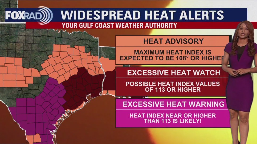 Houston weather: Excessive heat watch in effect Thursday evening, temps nearing 100s
