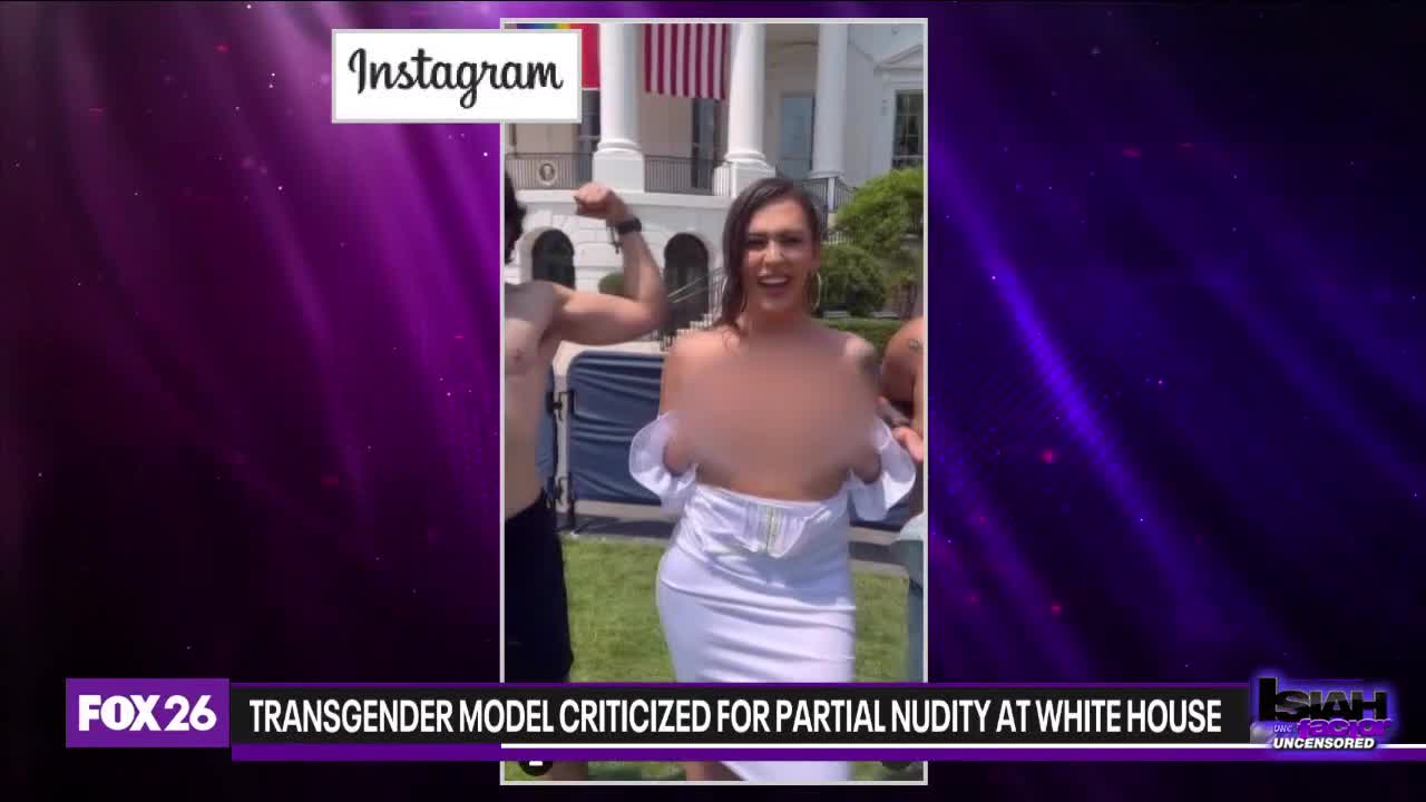 Transgender model banned from the White House for going topless at Pride event