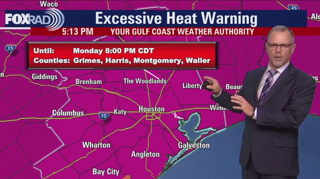 Houston weather: Hot, sunny, clear skies for Sunday evening in the 90s, excessive heat warning continues