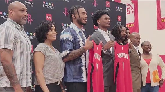 Houston Rockets unveil two newest players: Amen Thompson, Cam Whitmore