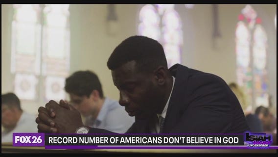 Study: Record number of Americans don't believe in God