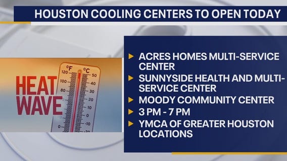 Cooling centers opening across Houston on Sunday