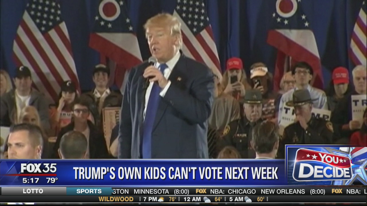 Trump kids can not vote in New York Primary