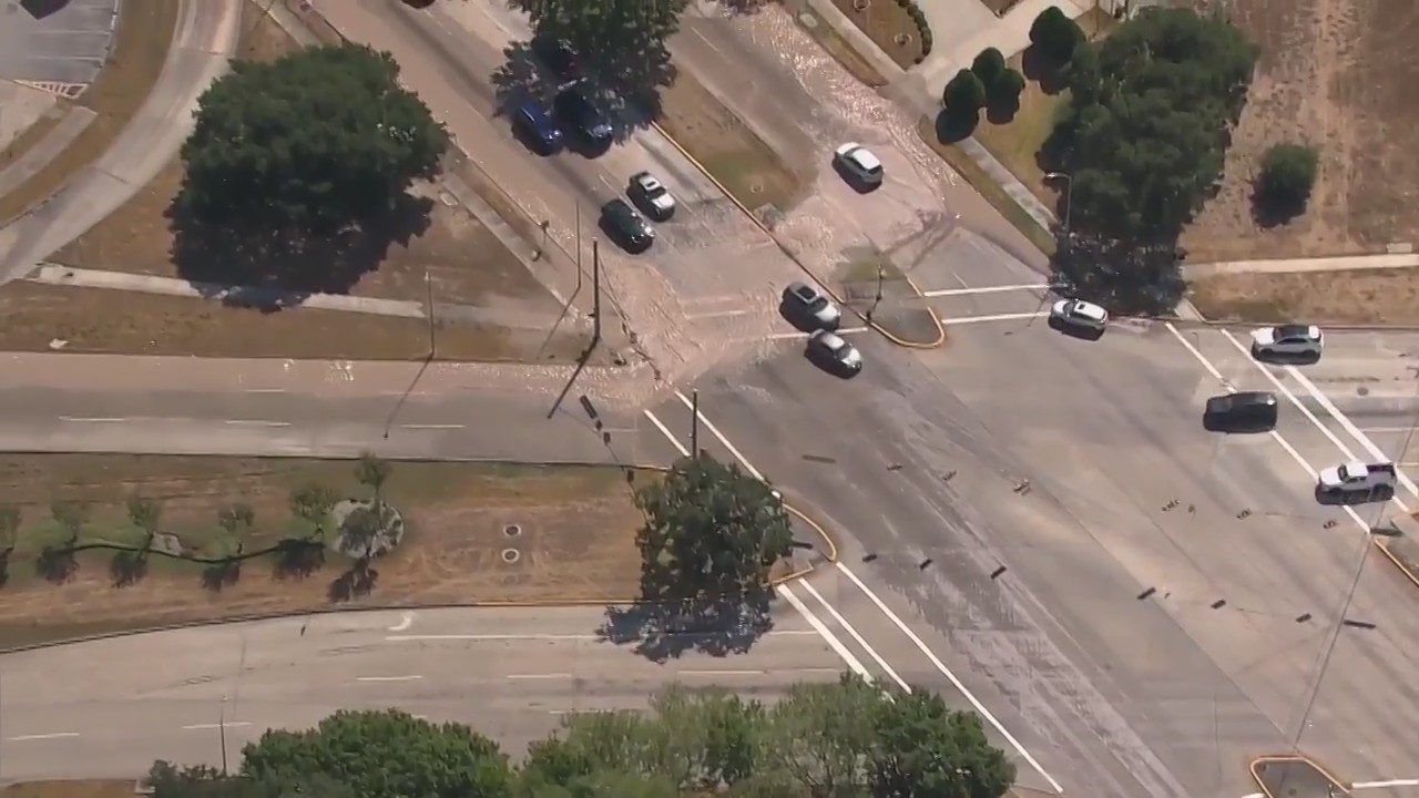 Water main break at Chimney Rock Rd. and W. Belfort Ave.
